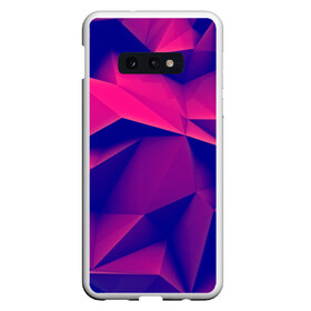 Чехол для Samsung S10E с принтом Violet polygon в Рязани, Силикон | Область печати: задняя сторона чехла, без боковых панелей | Тематика изображения на принте: 3d | abstraction | абстракция | геометрия | грани | линии | полигоны | розовый | сочетания | текстура | треугольники | фиолетовый