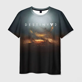 Мужская футболка 3D с принтом Destiny 2 в Рязани, 100% полиэфир | прямой крой, круглый вырез горловины, длина до линии бедер | destiny | destiny 2 | space | дестени | космос
