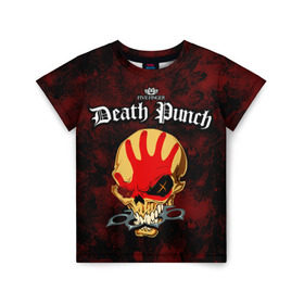 Детская футболка 3D с принтом Five Finger Death Punch 4 в Рязани, 100% гипоаллергенный полиэфир | прямой крой, круглый вырез горловины, длина до линии бедер, чуть спущенное плечо, ткань немного тянется | Тематика изображения на принте: 5fdp | ffdp | five finger death punch