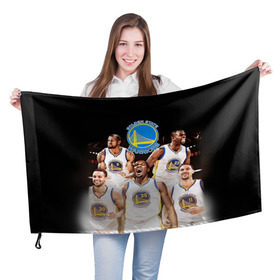 Флаг 3D с принтом Golden State Warriors 5 в Рязани, 100% полиэстер | плотность ткани — 95 г/м2, размер — 67 х 109 см. Принт наносится с одной стороны | draymond green | golden state warriors | klay thompson | nba | stephen curry | голден стэйт уорриорз | дрэймонд грин | клей томпсон | стефен карри