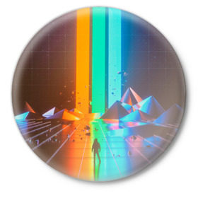 Значок с принтом Imagine Dragons в Рязани,  металл | круглая форма, металлическая застежка в виде булавки | Тематика изображения на принте: rock | имэджн драгонз | рок