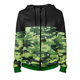 Женская толстовка 3D на молнии с принтом Black Milk Camo Black Snow в Рязани, 100% полиэстер | длина до линии бедра, манжеты и пояс оформлены мягкой тканевой резинкой, двухслойный капюшон со шнурком для регулировки, спереди молния, по бокам два кармана | black | black milk | camo | camouflage | pattern | snow | вечеринка | диджей | дизайн | камо | камуфляж | клуб | милитари | мода | снег | стиль | текстура | тренд | узор | хаки | хипстер | черный