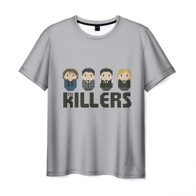 Мужская футболка 3D с принтом The Killers 3 в Рязани, 100% полиэфир | прямой крой, круглый вырез горловины, длина до линии бедер | the killers