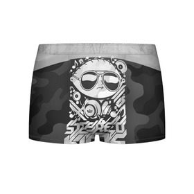 Мужские трусы 3D с принтом Black Milk Stereo Kids в Рязани, 50% хлопок, 50% полиэстер | классическая посадка, на поясе мягкая тканевая резинка | black milk | dj | kids | stereo | дети | дизайн | камуфляж | малыш | мода | наушники | ноты | очки | ребёнок | стерео | стиль