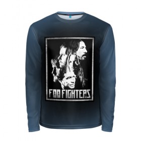 Мужской лонгслив 3D с принтом Foo Fighters 1 в Рязани, 100% полиэстер | длинные рукава, круглый вырез горловины, полуприлегающий силуэт | 