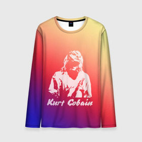 Мужской лонгслив 3D с принтом Kurt Cobain в Рязани, 100% полиэстер | длинные рукава, круглый вырез горловины, полуприлегающий силуэт | nirvana |  курт кобейн | нирвана | рок