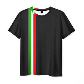 Мужская футболка 3D с принтом Black Milk Italiano в Рязани, 100% полиэфир | прямой крой, круглый вырез горловины, длина до линии бедер | flag | italian | италия | итальянский | страна | страны | триколор | флаг