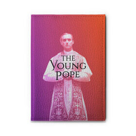 Обложка для автодокументов с принтом The Young Pope в Рязани, натуральная кожа |  размер 19,9*13 см; внутри 4 больших “конверта” для документов и один маленький отдел — туда идеально встанут права | young pope | джуд | лоу | молодой папа