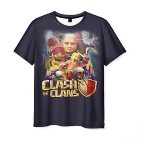 Мужская футболка 3D с принтом Clash of clans 2 в Рязани, 100% полиэфир | прямой крой, круглый вырез горловины, длина до линии бедер | clash of clans | игры | клэш оф кланс