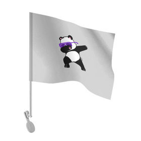 Флаг для автомобиля с принтом Panda в Рязани, 100% полиэстер | Размер: 30*21 см | Тематика изображения на принте: panda dab | животные | панда