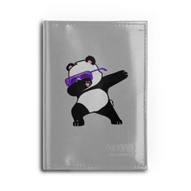 Обложка для автодокументов с принтом Panda в Рязани, натуральная кожа |  размер 19,9*13 см; внутри 4 больших “конверта” для документов и один маленький отдел — туда идеально встанут права | panda dab | животные | панда