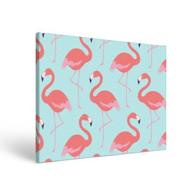 Холст прямоугольный с принтом Flamingos pattern в Рязани, 100% ПВХ |  | animals | beautiful | bird | birds | birdy | blue | color | flamingo | nature | wild | белое | голубое | животные | красивое | красота | милое | природа | птица | птицы | птичка | птички | синее | фламинго | цвет | яркое