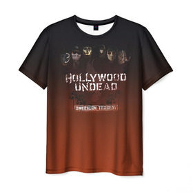 Мужская футболка 3D с принтом Hollywood Undead 2 в Рязани, 100% полиэфир | прямой крой, круглый вырез горловины, длина до линии бедер | hollywood undead | голливудская нежить