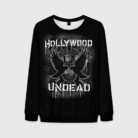 Мужской свитшот 3D с принтом Hollywood Undead 10 в Рязани, 100% полиэстер с мягким внутренним слоем | круглый вырез горловины, мягкая резинка на манжетах и поясе, свободная посадка по фигуре | hollywood undead | голливудская нежить