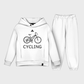 Детский костюм хлопок Oversize с принтом I love cycling в Рязани,  |  | bicycle | bike | bmx | cycling | enjoy | i | like | love | moto | ride | rider | sport | байк | велик | вело | велосипед | велосипедист | ездить | зож | катать | кататься | лето | спорт | спортсмен