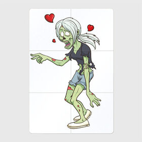 Магнитный плакат 2Х3 с принтом Zombie love в Рязани, Полимерный материал с магнитным слоем | 6 деталей размером 9*9 см | Тематика изображения на принте: heart | love | zombie | зомби | любовь | сердце
