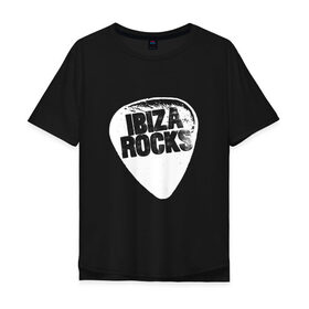 Мужская футболка хлопок Oversize с принтом Ibiza Rocks Black & White в Рязани, 100% хлопок | свободный крой, круглый ворот, “спинка” длиннее передней части | Тематика изображения на принте: dj | ibiza | pink | rocks | вечеринка | гламур | диджей | дизайн | ибица | клуб | мода | остров | отпуск | пафос | путешествие | рок | стиль