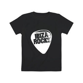 Детская футболка хлопок с принтом Ibiza Rocks Black & White в Рязани, 100% хлопок | круглый вырез горловины, полуприлегающий силуэт, длина до линии бедер | Тематика изображения на принте: dj | ibiza | pink | rocks | вечеринка | гламур | диджей | дизайн | ибица | клуб | мода | остров | отпуск | пафос | путешествие | рок | стиль