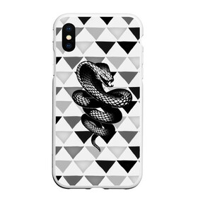 Чехол для iPhone XS Max матовый с принтом Snake в Рязани, Силикон | Область печати: задняя сторона чехла, без боковых панелей | 3d | snake | животные | змея | ползучие | хладнокровные | чешуя