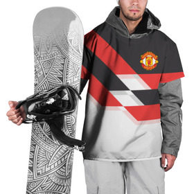 Накидка на куртку 3D с принтом Manchester United - Stripe в Рязани, 100% полиэстер |  | manchester united | stripe | манчестер юнайтед | футбол