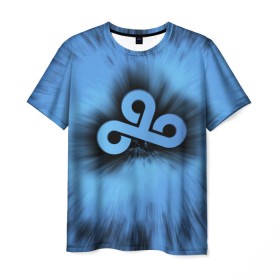 Мужская футболка 3D с принтом Team Cloud9 в Рязани, 100% полиэфир | прямой крой, круглый вырез горловины, длина до линии бедер | cloud9 | csgo | dota. cs | dota2 | team cloud9 | дота | киберспорт | клауд9 | кс | ксго | облака