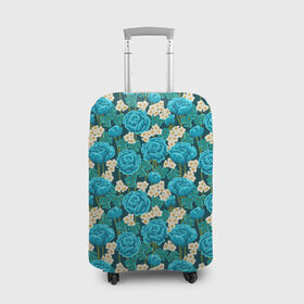 Чехол для чемодана 3D с принтом Цветы в Рязани, 86% полиэфир, 14% спандекс | двустороннее нанесение принта, прорези для ручек и колес | flowers | розы | ромашки | цветы