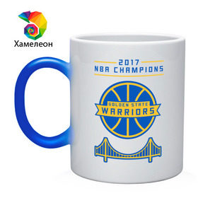 Кружка хамелеон с принтом Golden State Champions в Рязани, керамика | меняет цвет при нагревании, емкость 330 мл | Тематика изображения на принте: basketball | golden state | nba | warriors | баскетбол | голден стейт | нба | спорт | уорриорз