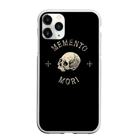 Чехол для iPhone 11 Pro Max матовый с принтом Memento Mori в Рязани, Силикон |  | Тематика изображения на принте: death | skull | кости | цитата