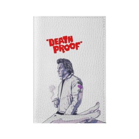 Обложка для паспорта матовая кожа с принтом Death proof в Рязани, натуральная матовая кожа | размер 19,3 х 13,7 см; прозрачные пластиковые крепления | stuntman mike | квентин | курт рассел | тарантино