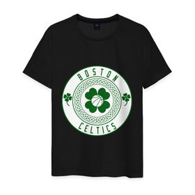 Мужская футболка хлопок с принтом Boston Celtics в Рязани, 100% хлопок | прямой крой, круглый вырез горловины, длина до линии бедер, слегка спущенное плечо. | Тематика изображения на принте: basketball | boston | celtics | nba | баскетбол | бостон | келтикс | нба | селтикс | спорт