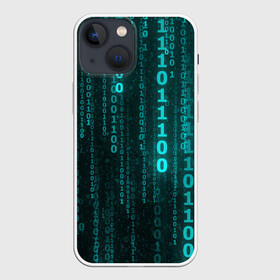 Чехол для iPhone 13 mini с принтом Codes в Рязани,  |  | art | black | blue | color | dark | darkness | original | голубое | красивое | красота | синее | синий | темное | темный | цвет | чёрное | чёрный