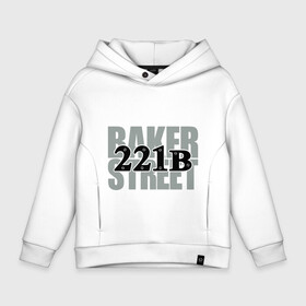 Детское худи Oversize хлопок с принтом Baker Street в Рязани, френч-терри — 70% хлопок, 30% полиэстер. Мягкий теплый начес внутри —100% хлопок | боковые карманы, эластичные манжеты и нижняя кромка, капюшон на магнитной кнопке | detective | holmes | sherlock | англия | бейкер | бенедикт | ватсон | детектив | доктор | камбербэтч | лондон | мориарти | сериал | стрит | шерлок | шолмс