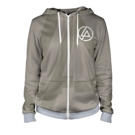 Женская толстовка 3D на молнии с принтом Linkin Park Hoodie в Рязани, 100% полиэстер | длина до линии бедра, манжеты и пояс оформлены мягкой тканевой резинкой, двухслойный капюшон со шнурком для регулировки, спереди молния, по бокам два кармана | 0x000000123 | chester | linkin park | линкин парк