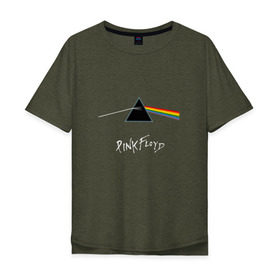 Мужская футболка хлопок Oversize с принтом Pink Floyd в Рязани, 100% хлопок | свободный крой, круглый ворот, “спинка” длиннее передней части | rolling stone | англия | басы | британия | гитара | группа | музыка | песни | пинк флойд | призма | радуга | рок | свет