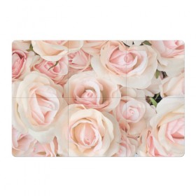 Магнитный плакат 3Х2 с принтом Pink roses в Рязани, Полимерный материал с магнитным слоем | 6 деталей размером 9*9 см | Тематика изображения на принте: розовый | розы