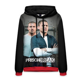 Мужская толстовка 3D с принтом Prison break 4 в Рязани, 100% полиэстер | двухслойный капюшон со шнурком для регулировки, мягкие манжеты на рукавах и по низу толстовки, спереди карман-кенгуру с мягким внутренним слоем. | Тематика изображения на принте: prison break | побег | сериал