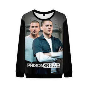 Мужской свитшот 3D с принтом Prison break 4 в Рязани, 100% полиэстер с мягким внутренним слоем | круглый вырез горловины, мягкая резинка на манжетах и поясе, свободная посадка по фигуре | Тематика изображения на принте: prison break | побег | сериал