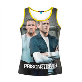 Женская майка 3D с принтом Prison break 4 в Рязани, 100% полиэстер | круглая горловина, прямой силуэт, длина до линии бедра | prison break | побег | сериал