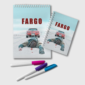 Блокнот с принтом Fargo в Рязани, 100% бумага | 48 листов, плотность листов — 60 г/м2, плотность картонной обложки — 250 г/м2. Листы скреплены удобной пружинной спиралью. Цвет линий — светло-серый
 | Тематика изображения на принте: фарго