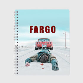 Тетрадь с принтом Fargo в Рязани, 100% бумага | 48 листов, плотность листов — 60 г/м2, плотность картонной обложки — 250 г/м2. Листы скреплены сбоку удобной пружинной спиралью. Уголки страниц и обложки скругленные. Цвет линий — светло-серый
 | Тематика изображения на принте: фарго