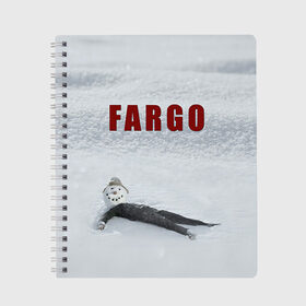 Тетрадь с принтом Fargo в Рязани, 100% бумага | 48 листов, плотность листов — 60 г/м2, плотность картонной обложки — 250 г/м2. Листы скреплены сбоку удобной пружинной спиралью. Уголки страниц и обложки скругленные. Цвет линий — светло-серый
 | Тематика изображения на принте: фарго