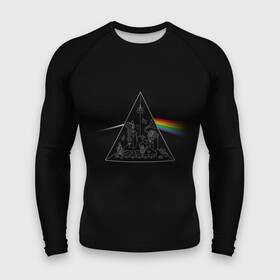 Мужской рашгард 3D с принтом Pink Floyd Make Rainbow в Рязани,  |  | Тематика изображения на принте: англия | басы | британия | гитара | группа | логотип | музыка | песни | пинк флойд | призма | радуга | рок | свет