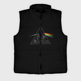 Мужской жилет утепленный 3D с принтом Pink Floyd Make Rainbow в Рязани,  |  | Тематика изображения на принте: англия | басы | британия | гитара | группа | логотип | музыка | песни | пинк флойд | призма | радуга | рок | свет