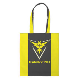 Сумка 3D повседневная с принтом Team instinct в Рязани, 100% полиэстер | Плотность: 200 г/м2; Размер: 34×35 см; Высота лямок: 30 см | game | игра | игрок | инстинкт | пикачу | покемон