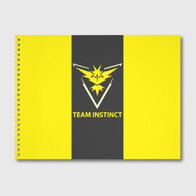 Альбом для рисования с принтом Team instinct в Рязани, 100% бумага
 | матовая бумага, плотность 200 мг. | Тематика изображения на принте: game | игра | игрок | инстинкт | пикачу | покемон