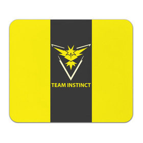 Коврик для мышки прямоугольный с принтом Team instinct в Рязани, натуральный каучук | размер 230 х 185 мм; запечатка лицевой стороны | Тематика изображения на принте: game | игра | игрок | инстинкт | пикачу | покемон