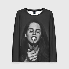 Женский лонгслив 3D с принтом Lana Del Rey в Рязани, 100% полиэстер | длинные рукава, круглый вырез горловины, полуприлегающий силуэт | lana del rey | лана дель рей