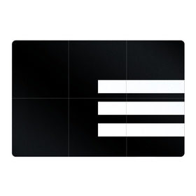 Магнитный плакат 3Х2 с принтом Причёска Кида в Рязани, Полимерный материал с магнитным слоем | 6 деталей размером 9*9 см | death the kid | soul eater | белый | волосы | геометрия | линии | не симметричный | полосы | соул итер | чёрный