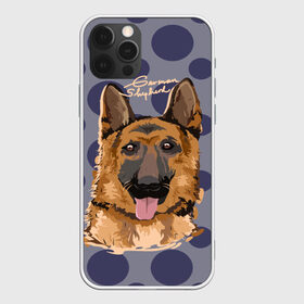 Чехол для iPhone 12 Pro Max с принтом Немецкая овчарка в Рязани, Силикон |  | animal | dog | german shepherd | pet | puppy | арт | животные | немец | овчарка | пес | собака