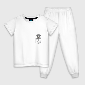 Детская пижама хлопок с принтом Карман в Рязани, 100% хлопок |  брюки и футболка прямого кроя, без карманов, на брюках мягкая резинка на поясе и по низу штанин
 | дог | карман | собака | щенок